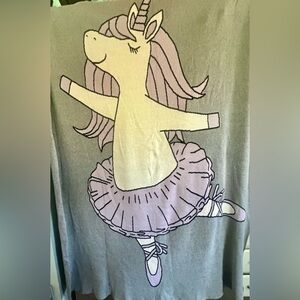 ✨NEW✨ Frolics Kids Collection Oversized Twin Unicorn Ballerina Blanket Cotton